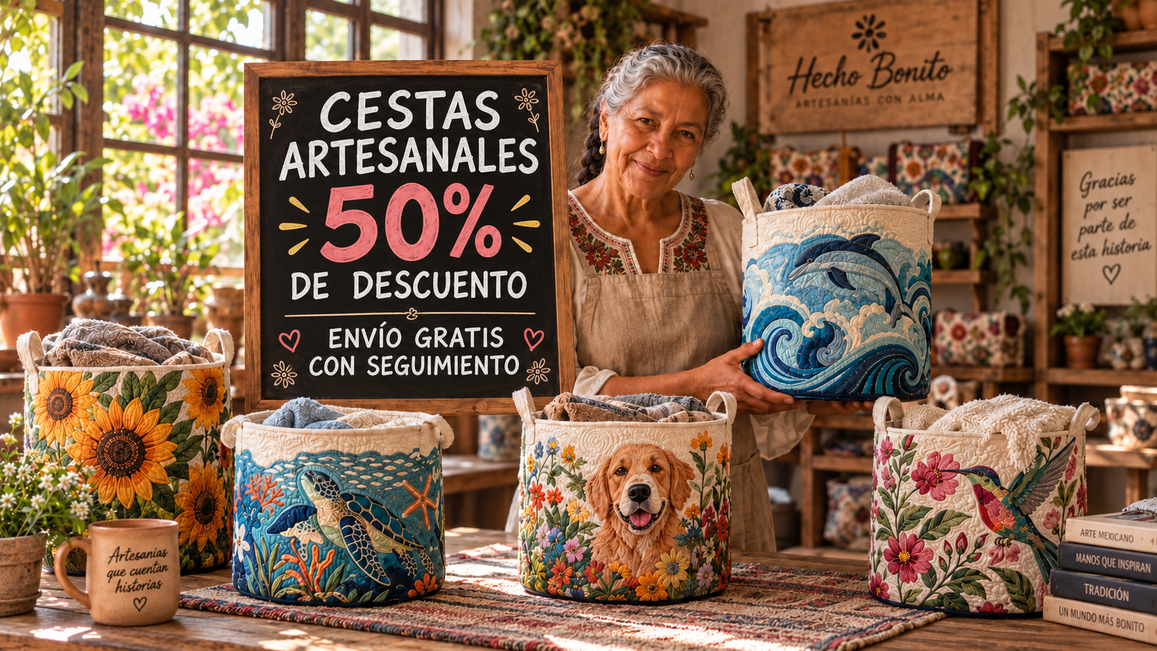50% de descuento y envío gratis con seguimiento