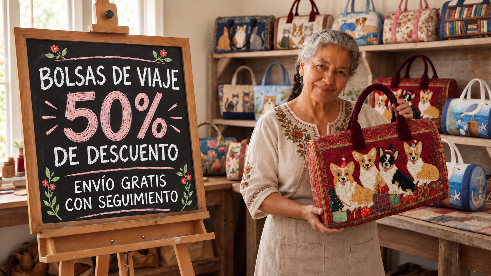 50% de descuento y envío gratis con seguimiento