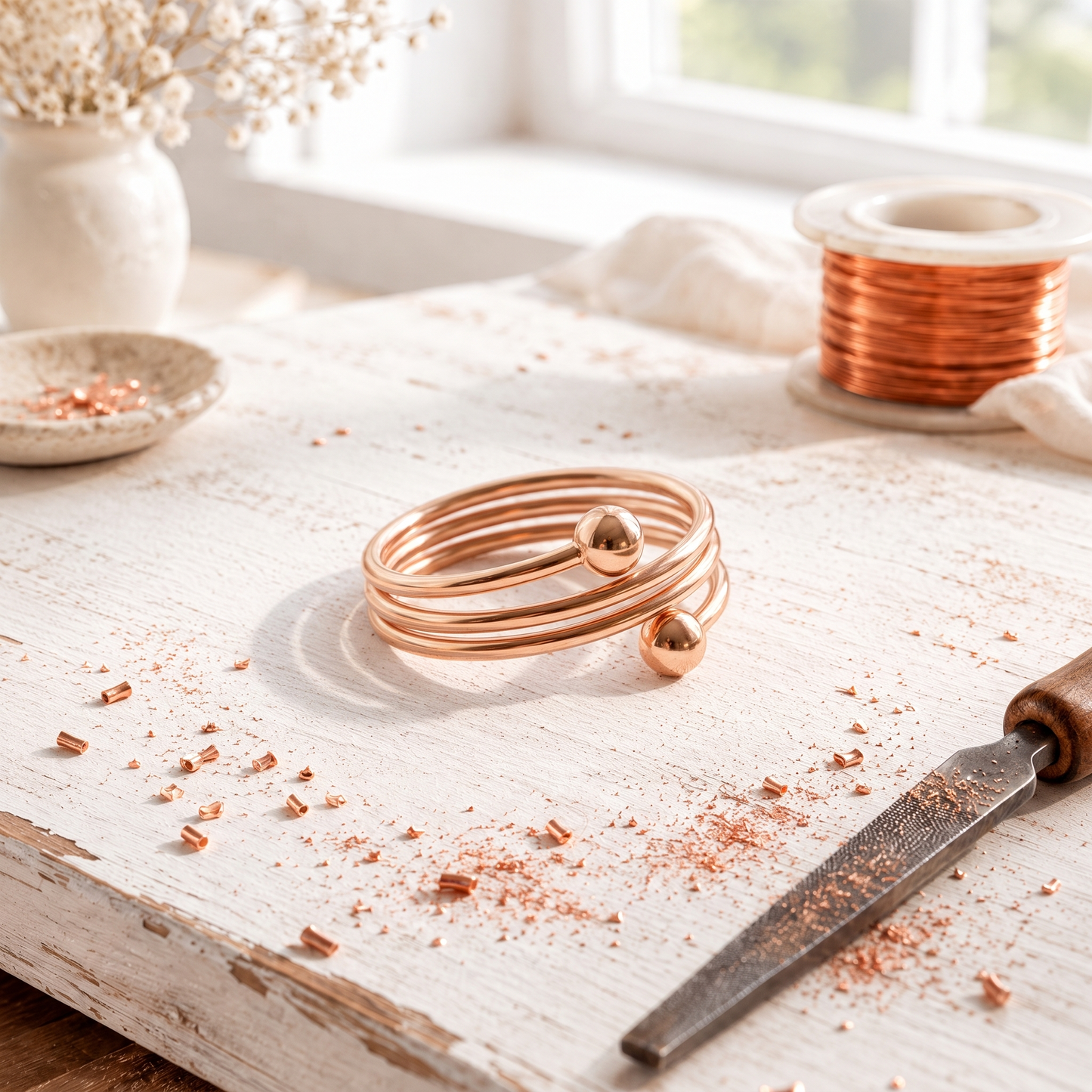 Anillo de cobre Orbit