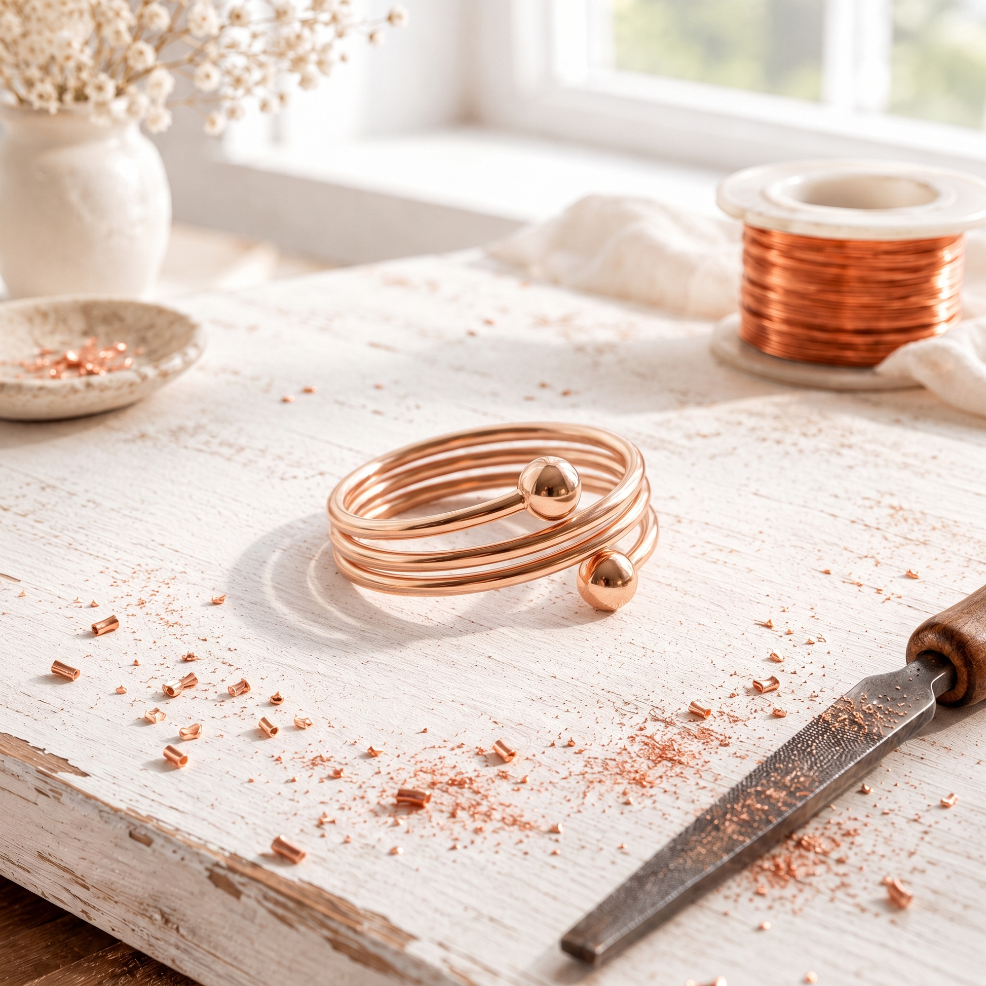 Anillo de cobre Orbit