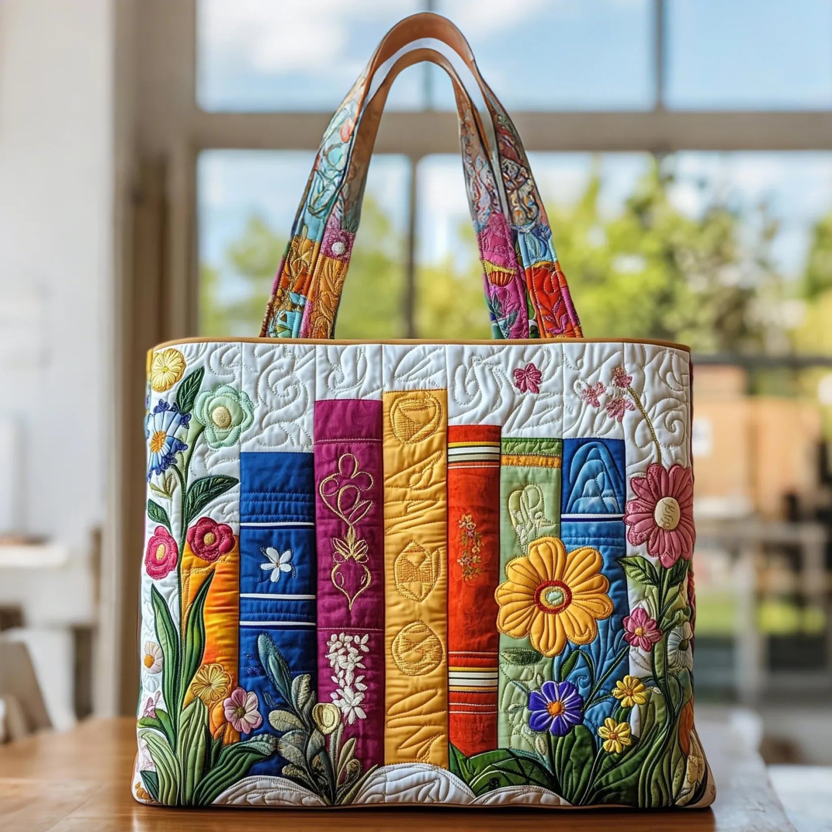 Bolsa Artesanal - Biblioteca Colorida