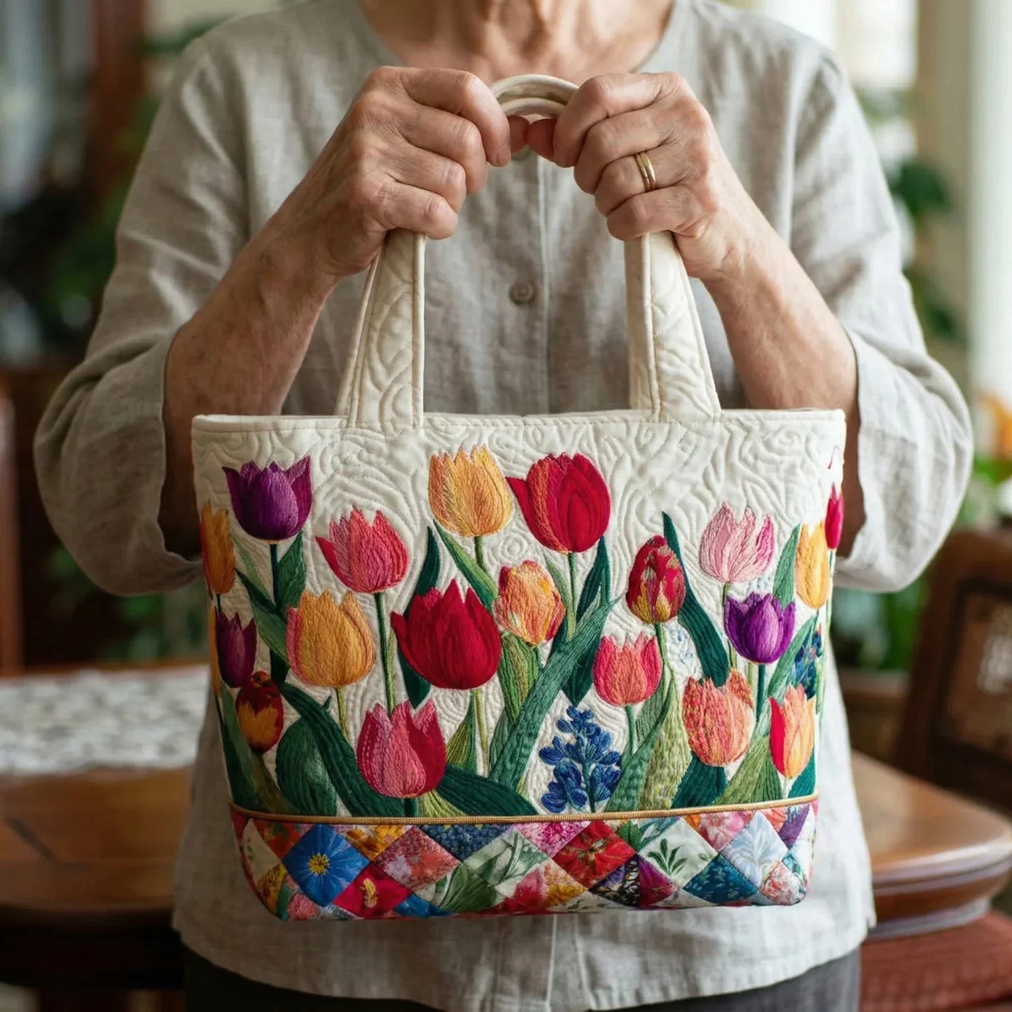 Bolsa Artesanal - Flores de Mercado