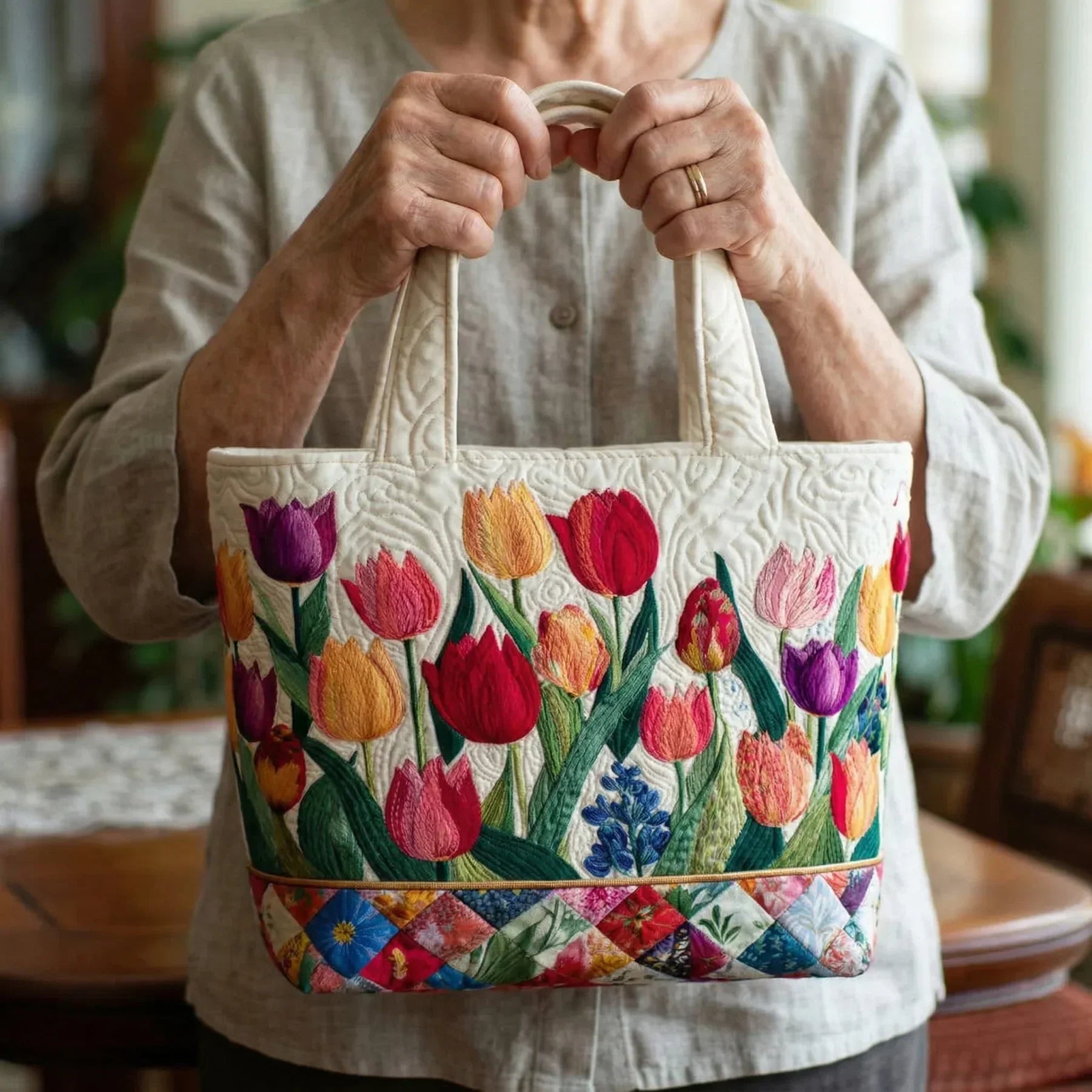 Bolsa Artesanal - Flores de Mercado