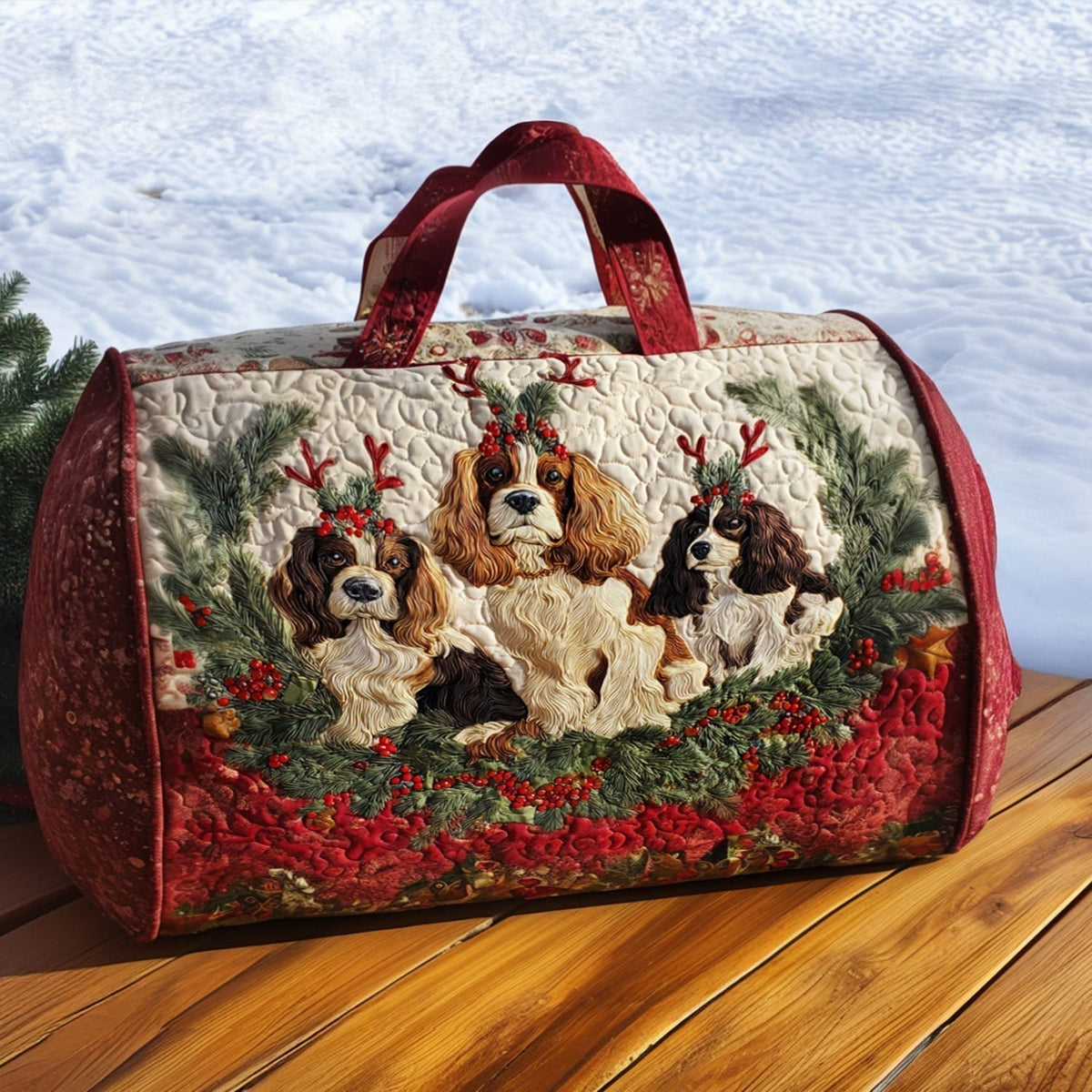 Bolsa de viaje acolchada Happy Spaniel