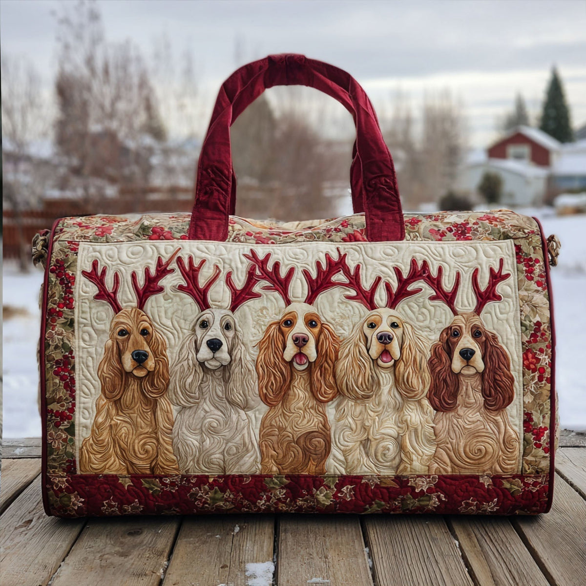 Bolsa de viaje acolchada Spaniel saltarín