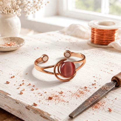 Hearth Pulsera de Cobre Rosa