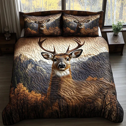 Juego de cama acolchado de 3 piezas - Animales del bosque