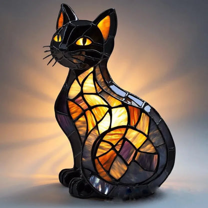 Lámpara Gato Noche Azul