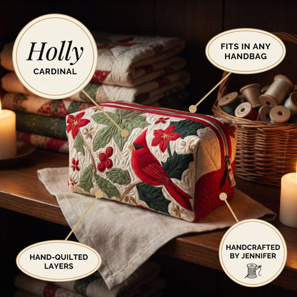 Neceser Acolchado de Maquillaje Holly Cardinal