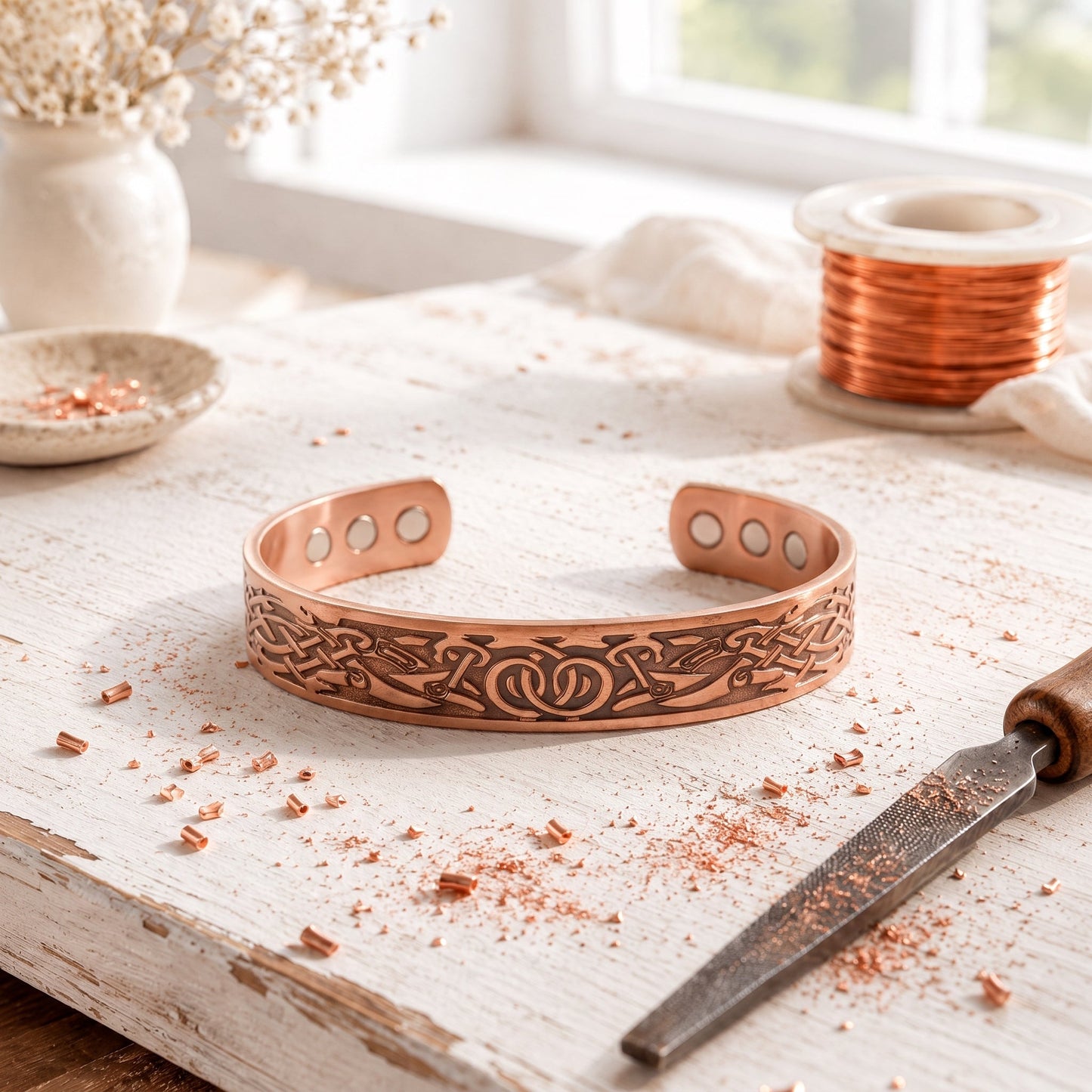 Pulsera de Cobre con Nudos