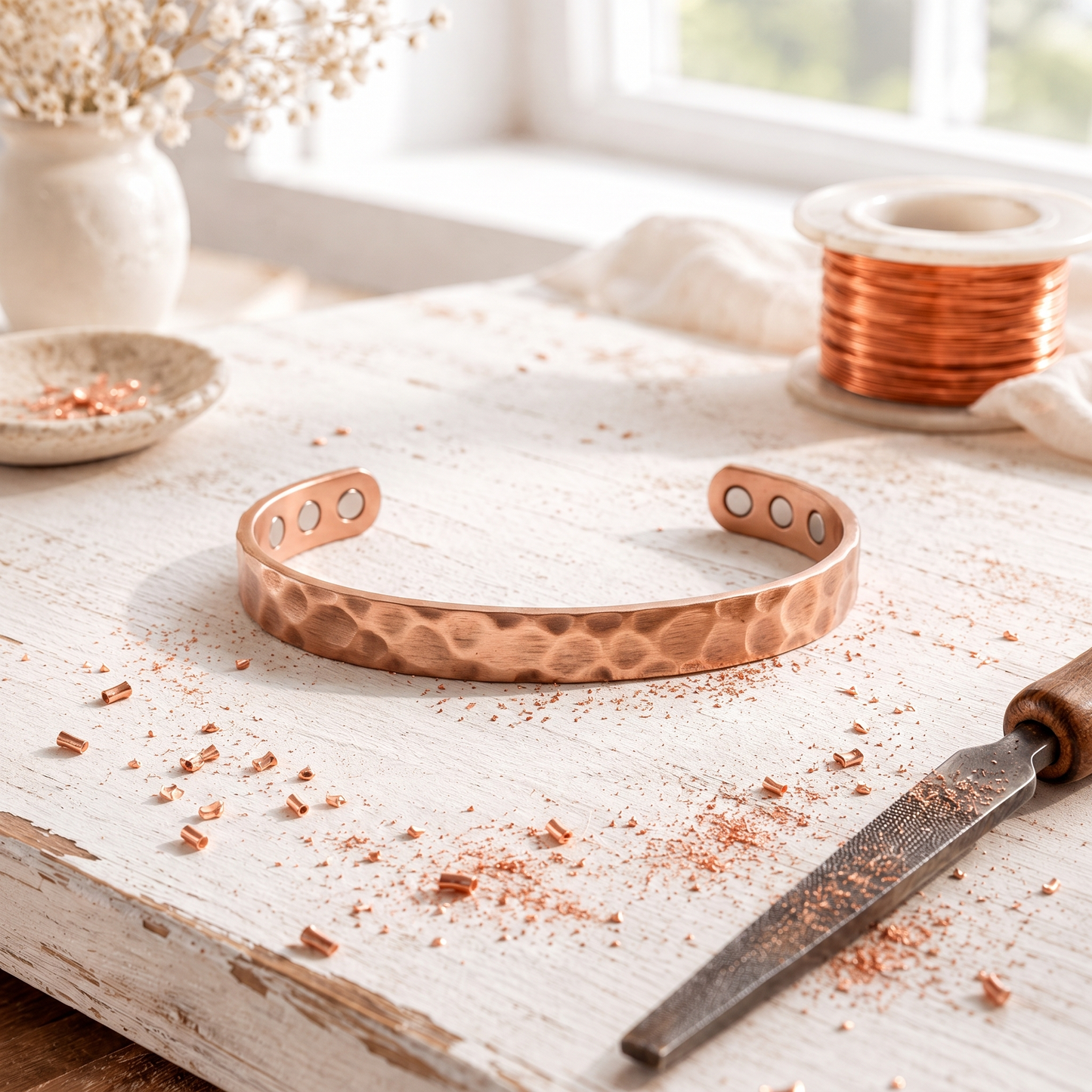 Pulsera de cobre Cráter