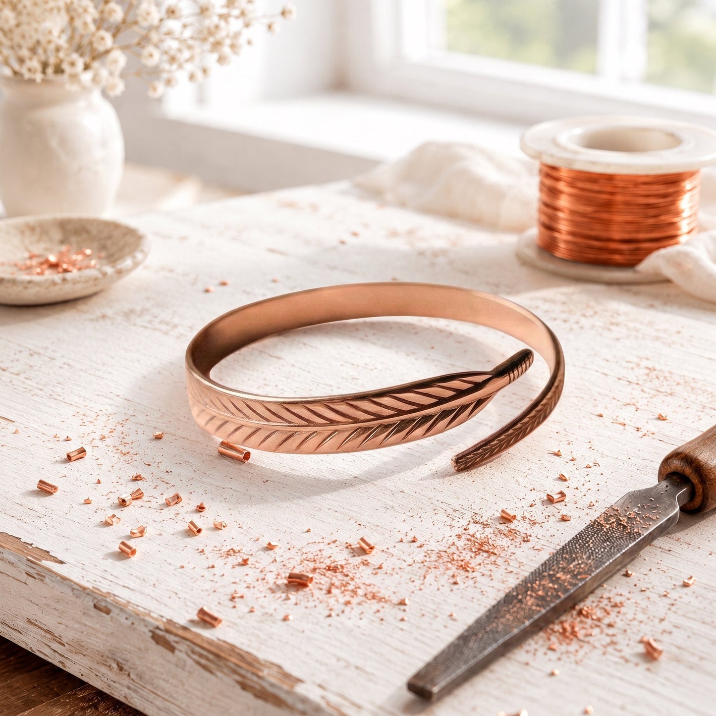Pulsera de cobre Petal