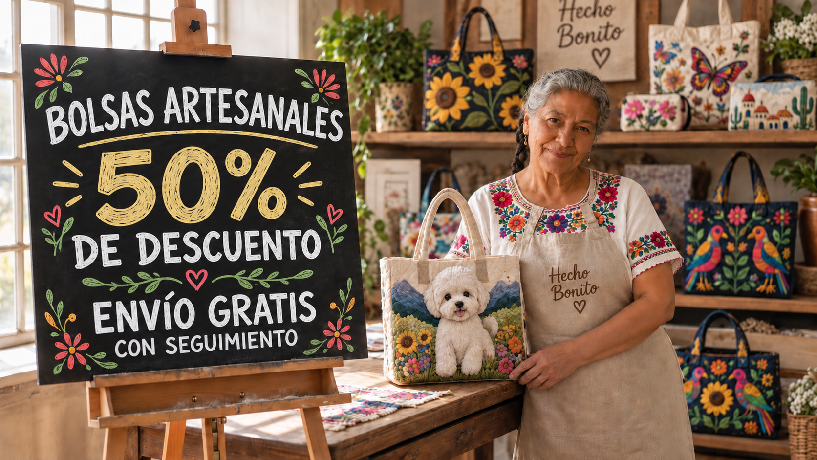 50% de descuento y envío gratis con seguimiento